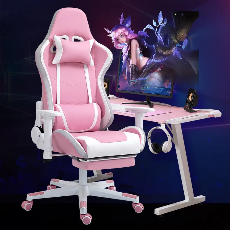 Gamer Chair Pink Racing Chair With Light Armchair Competitive Rotary Lift Computer Chair WCG Computer Game Chair Office Chair
Gamer Chair Pink Racing Chair With Light Armchair Competitive Rotary Lift Computer Chair WCG Computer Game Chair Office Chair