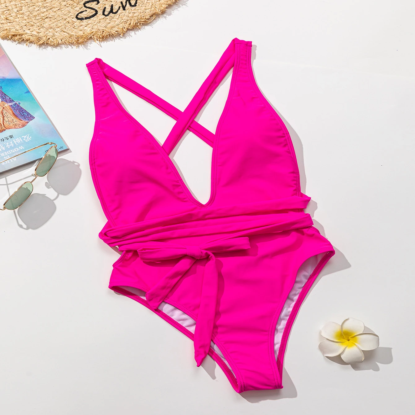 Storyever Women's Swimwear Summer Beach DeepV Sexy Solid Color One-Piece Swimsuit Bandage Leaky Back Hollow Out Bikini Set
Storyever Women's Swimwear Summer Beach DeepV Sexy Solid Color One-Piece Swimsuit Bandage Leaky Back Hollow Out Bikini Set