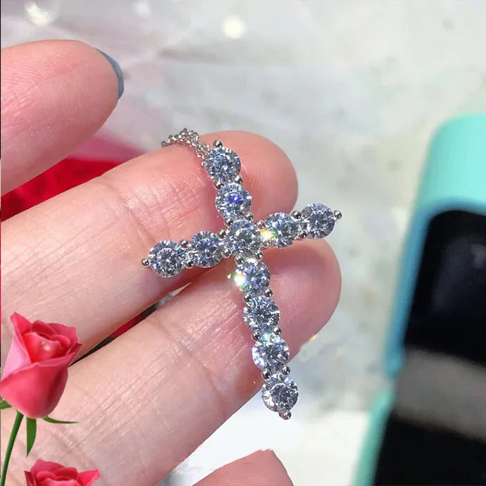 Ramos 5A Zirconia Cross Crystal Pendants Necklace Fashion Bride Wedding Necklace For Women Classic Silver Color Zircon Stone Jew
Ramos 5A Zirconia Cross Crystal Pendants Necklace Fashion Bride Wedding Necklace For Women Classic Silver Color Zircon Stone Jew