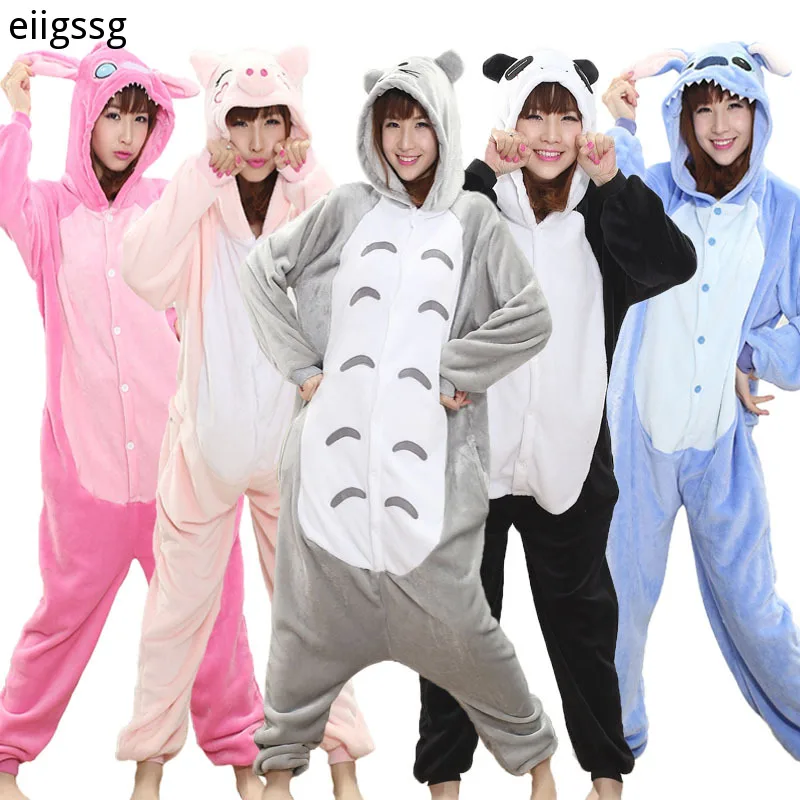 

Totoro Kigurumi Onesie Adult Animal Unicorn Pajamas Suit Warm Soft Stitch Sleepwear Onepiece Winter Jumpsuit Pijama Cosplay