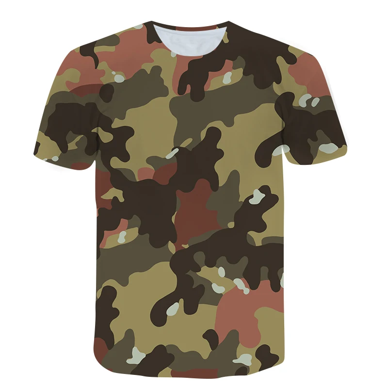3D Camouflage Print Men's T-shirt Summer O-neck Short-Sleeved Shirt School Military Training Top XXS-6XL Oversized Clothes 
3D Camouflage Print Men's T-shirt Summer O-neck Short-Sleeved Shirt School Military Training Top XXS-6XL Oversized Clothes