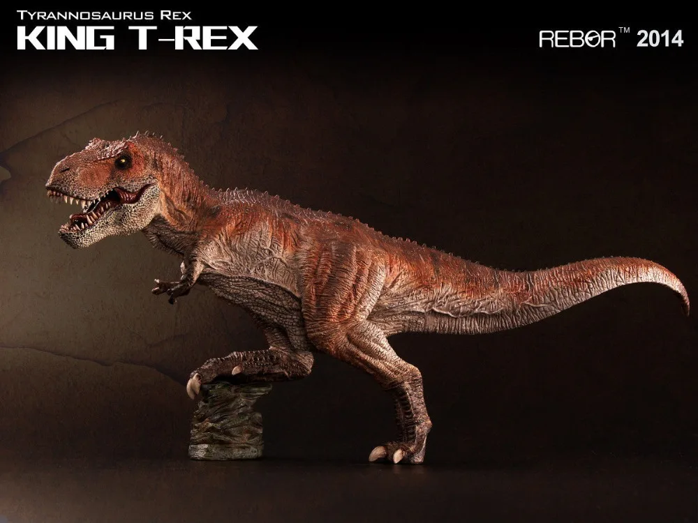 Ребор тираннозавр рекс король T REX Окрашенные ПВХ 1/35 динозавр музейная модель