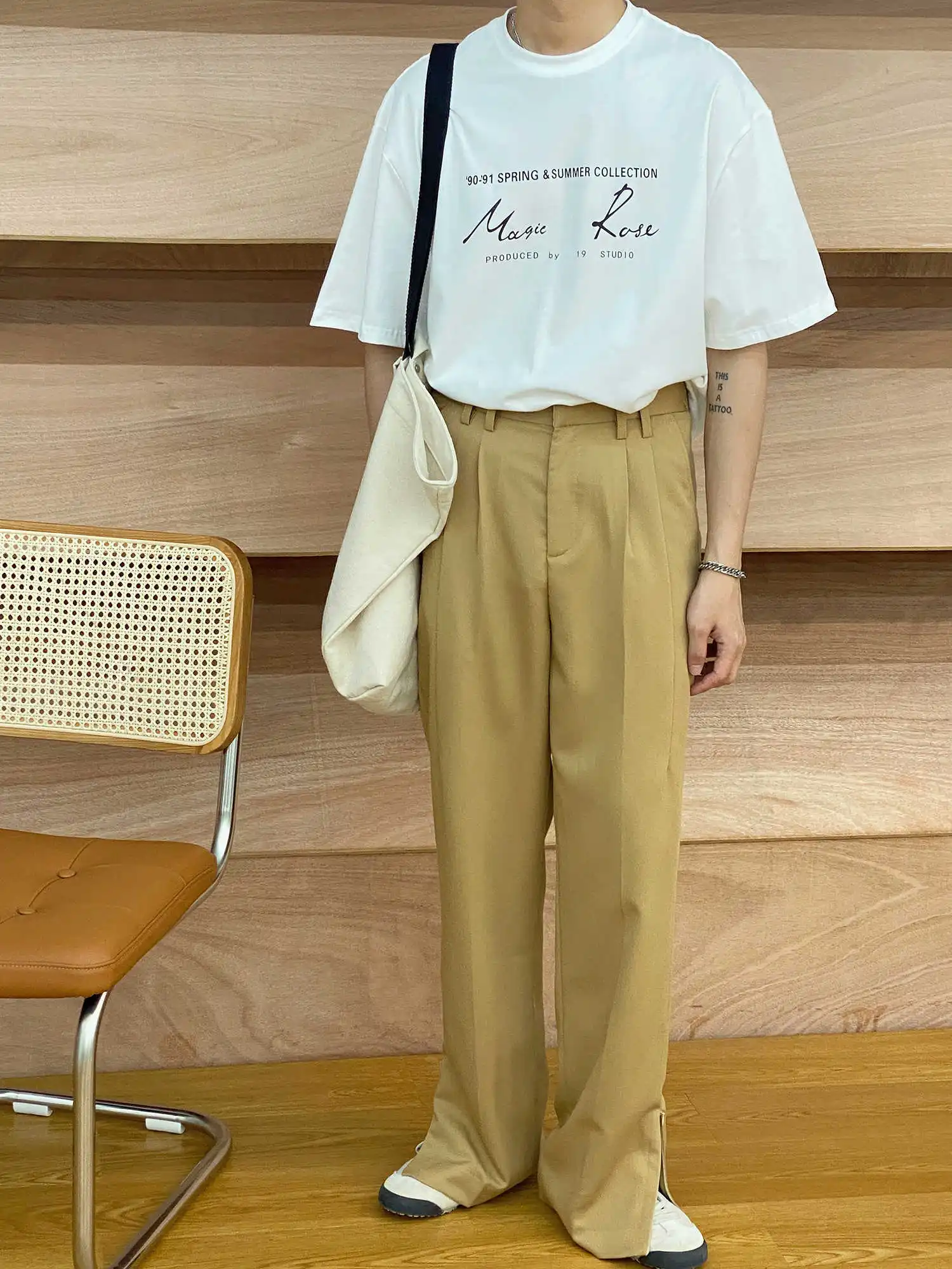 IEFB Men's Bottoms Niche Design Split Suit Pants Mans Korean Trend High Waist Slim Fashion Black Khaki Floor Trousers Long Pants
IEFB Men's Bottoms Niche Design Split Suit Pants Mans Korean Trend High Waist Slim Fashion Black Khaki Floor Trousers Long Pants