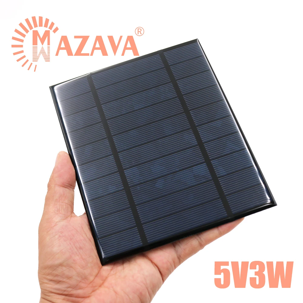 10 шт., солнечная панель 5 в 3 Вт, мини-внешний аккумулятор на солнечной батарее для самостоятельной сборки, уличная батарея, зарядное устройство для сотового телефона, портативная солнечная батарея 3 Вт 18650
10 шт., солнечная панель 5 в 3 Вт, мини-внешний аккумулятор на солнечной батарее для самостоятельной сборки, уличная батарея, зарядное устройство для сотового телефона, портативная солнечная батарея 3 Вт 18650
