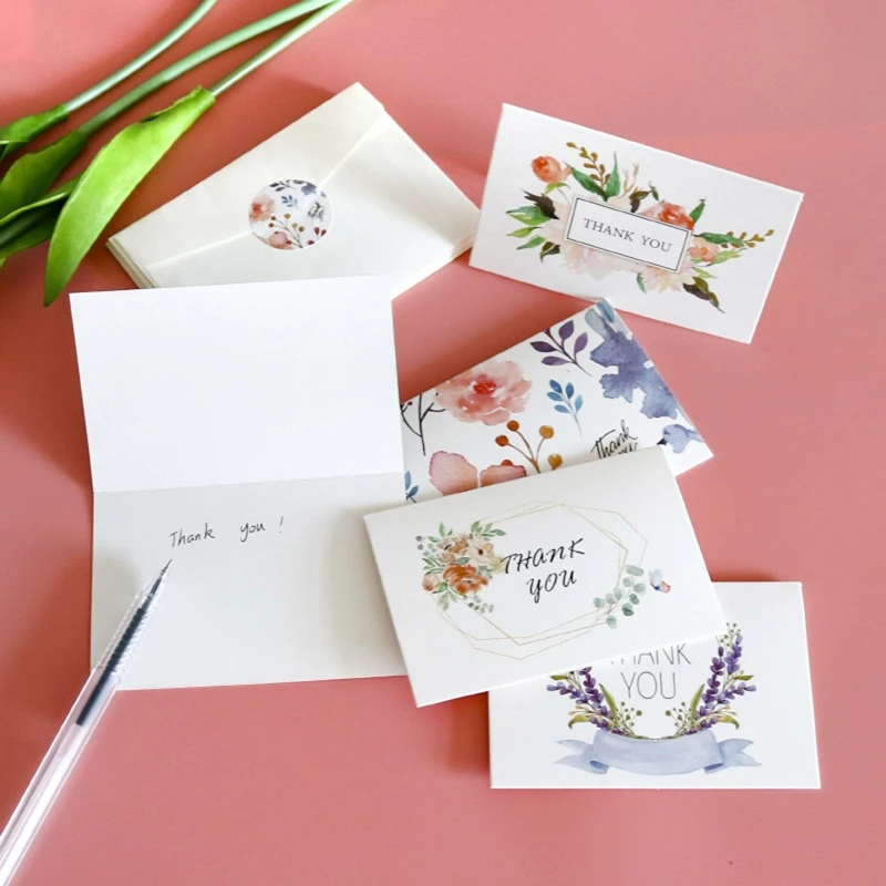 90Sets Floral Thank You Greeting Card Envelopes Seal Sticker for Wedding Party Festival Invitation Gift Message Card DIY Decor
90Sets Floral Thank You Greeting Card Envelopes Seal Sticker for Wedding Party Festival Invitation Gift Message Card DIY Decor