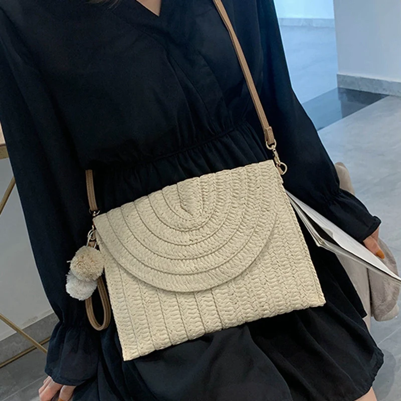 2 Pcs Straw Clutch,Handbag Clutch for Women Summer Beach Straw Woven Envelope Purse Wallet, Creamy-White & Khaki
2 Pcs Straw Clutch,Handbag Clutch for Women Summer Beach Straw Woven Envelope Purse Wallet, Creamy-White & Khaki