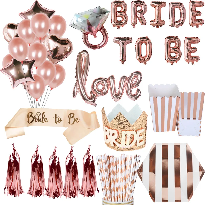 Wedding Decorations Rose Gold Bride To Be Letter Foil Ballon Bride Veil Sash Headband Bridal Shower Bachelorette Party Supplies
Wedding Decorations Rose Gold Bride To Be Letter Foil Ballon Bride Veil Sash Headband Bridal Shower Bachelorette Party Supplies