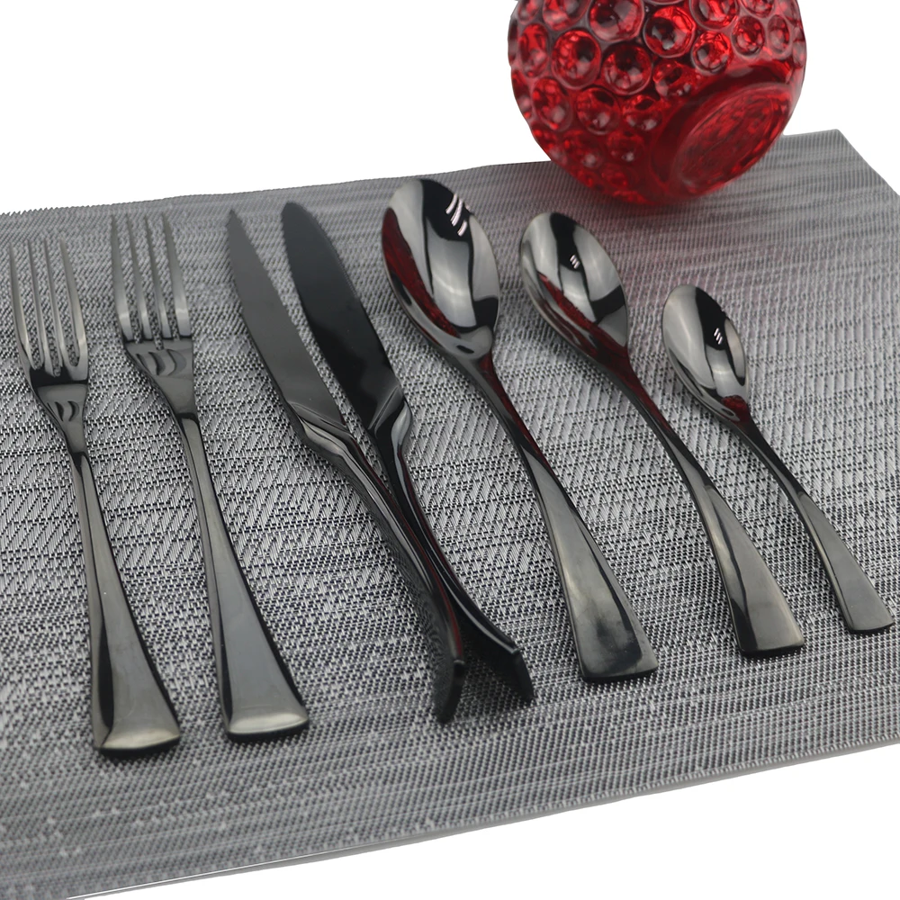 Black 7pcs Dinnerware Set Stainless Steel Kitchen Tableware Set Steak Knife Dessert Coffee Spoon Fork Cutlery Party Accessories
Black 7pcs Dinnerware Set Stainless Steel Kitchen Tableware Set Steak Knife Dessert Coffee Spoon Fork Cutlery Party Accessories