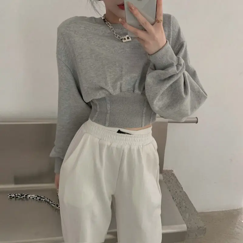 Deeptown Korean Style Cropped Hoodie Women Oversize Solid High Waist Sweatshirts Corset Casual Long Sleeve O-neck Hooded Female
Deeptown Korean Style Cropped Hoodie Women Oversize Solid High Waist Sweatshirts Corset Casual Long Sleeve O-neck Hooded Female