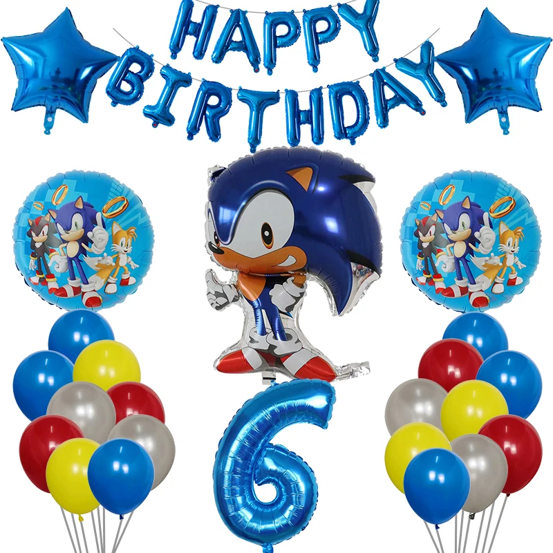 37pcs Cartoon Sonic Foil Balloon Baby Boy Girl Birthday Party Decorations Number Balloons Baby Shower 1st Party Supplies
37pcs Cartoon Sonic Foil Balloon Baby Boy Girl Birthday Party Decorations Number Balloons Baby Shower 1st Party Supplies