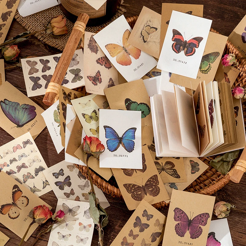 80 sheets Decorative Pocket book Vintage Butterfly Plant DIY Diary Album Scrapbooking material paper art marker
80 sheets Decorative Pocket book Vintage Butterfly Plant DIY Diary Album Scrapbooking material paper art marker