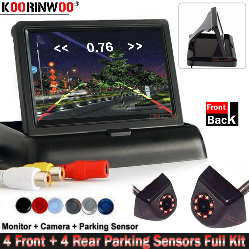 Koorinwoo Parktronic With Camera 8 Full with AHD Rear view + Front Camera Park Sensors Park distance control set Display Monitor
Koorinwoo Parktronic With Camera 8 Full with AHD Rear view + Front Camera Park Sensors Park distance control set Display Monitor