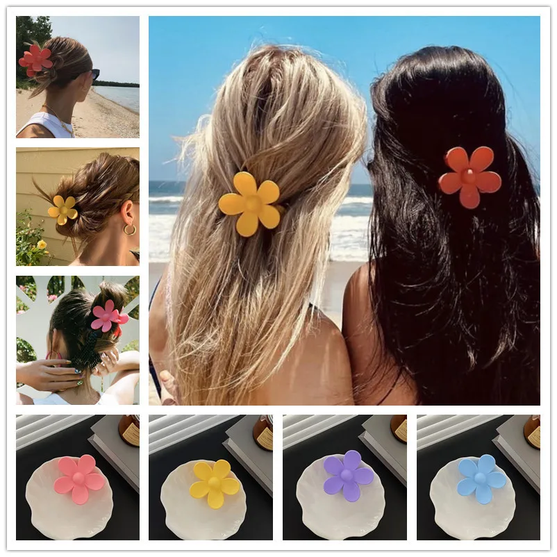 Fashion Women Plastic Hair Claws Crab Clamps Charm Solid Color Flower Shape Lady Small Hair Clips Headdress Hair Accessories
Fashion Women Plastic Hair Claws Crab Clamps Charm Solid Color Flower Shape Lady Small Hair Clips Headdress Hair Accessories