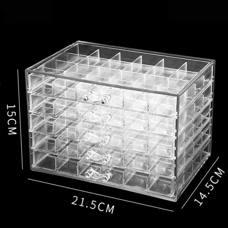 120 Grid Nail Jewelry Storage Box 5-Layer Transparent Jewelry Storage Box Diamond Organizer Display Stand Acrylic Drawer Plastic
120 Grid Nail Jewelry Storage Box 5-Layer Transparent Jewelry Storage Box Diamond Organizer Display Stand Acrylic Drawer Plastic