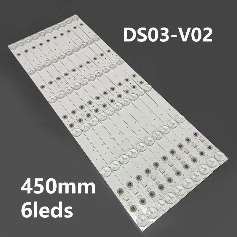 

10pcs/set LED Backlight for shivaki STV-50LED13 DS03-V02 DSBJ-WG 202006-DS50M5100-01 DS50M51-DS12 DS50M51 5028D-V02