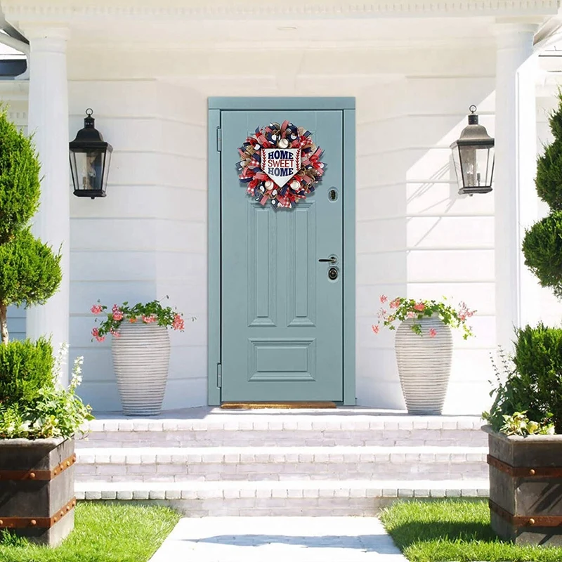 Simulation Wreath Artificial Garland for Front Door Hanging Pendants Handmade Baseball Wreath for Hanging Ornaments
Simulation Wreath Artificial Garland for Front Door Hanging Pendants Handmade Baseball Wreath for Hanging Ornaments