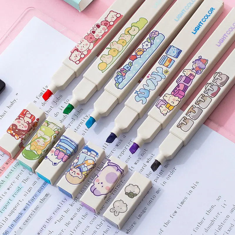 2021 New Highlighter Kawaii Cute Gel Pens 6pcs Creative Quick Drying Cap Neutral Pens Korean Stationery School Office Supplies 
2021 New Highlighter Kawaii Cute Gel Pens 6pcs Creative Quick Drying Cap Neutral Pens Korean Stationery School Office Supplies
