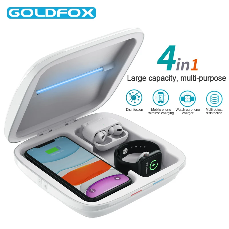 Беспроводное зарядное устройство 4 в 1 для iPhone 12, Samsung, Xiaomi, Airpods, Apple Watch
Беспроводное зарядное устройство 4 в 1 для iPhone 12, Samsung, Xiaomi, Airpods, Apple Watch