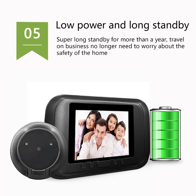 

Digital Smart Video Doorbell Camera Intercom 1.0MP IR Night Vision Automatic Photo/Video AA Batteries Powered Fast Reach