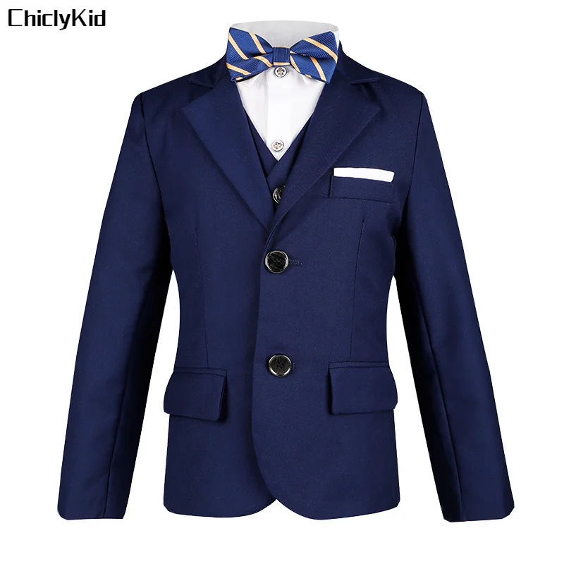 

High Quality Boys Wedding Suits Kids Tuxedo Formal Dress Clothes Sets Child Party Morning Coat Ring Bearer Blazer Pant Costumes