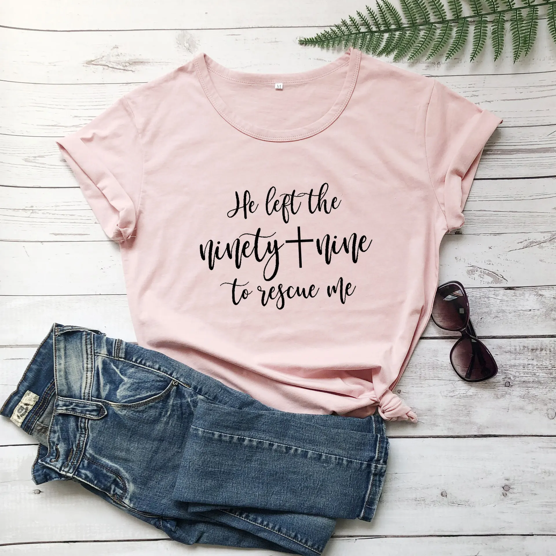 100% Cotton Women T Shirt He Left The Ninety Nine To Rescue Me Printed Tshirt Ladies Short Sleeve Tee Shirt Women Tops Clothes
100% Cotton Women T Shirt He Left The Ninety Nine To Rescue Me Printed Tshirt Ladies Short Sleeve Tee Shirt Women Tops Clothes