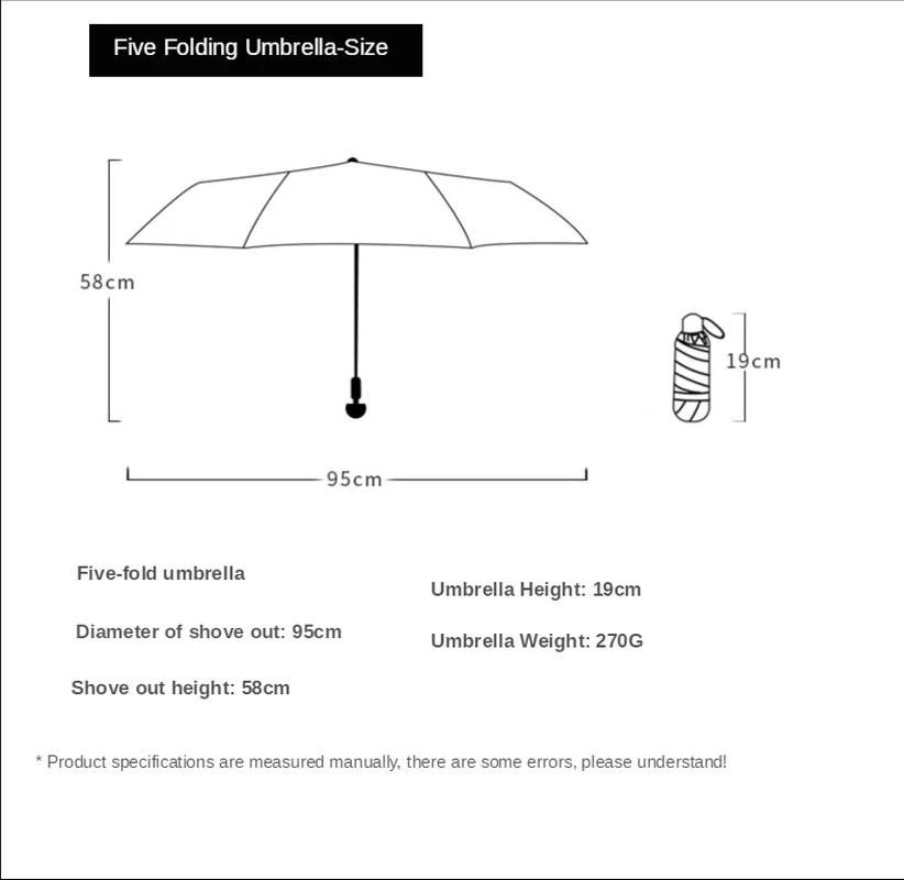 Umbrella Women's Folding Sun and Rain Dual-use Sun Protection and UV Protection Half-fold Umbrella Small and Convenient Umbrella
Umbrella Women's Folding Sun and Rain Dual-use Sun Protection and UV Protection Half-fold Umbrella Small and Convenient Umbrella