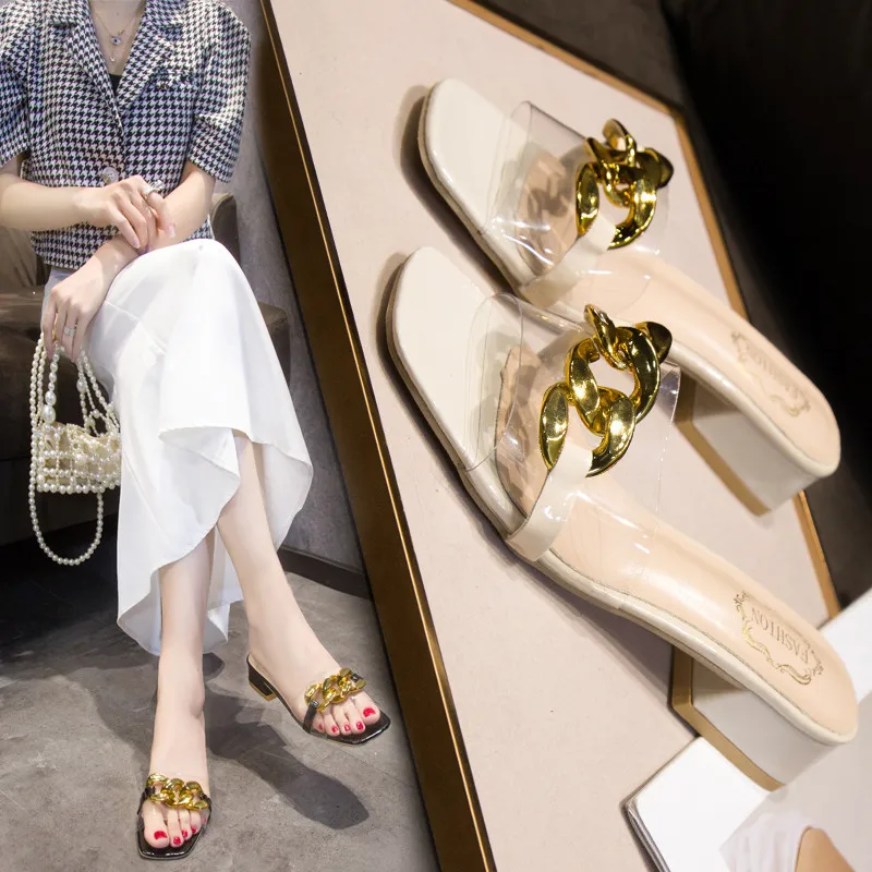Thick Heel Sandals Women's Mid-heel Fashion Transparent Collocation Fairy Sandals and Slippers Fashion Women's Shoes
Thick Heel Sandals Women's Mid-heel Fashion Transparent Collocation Fairy Sandals and Slippers Fashion Women's Shoes