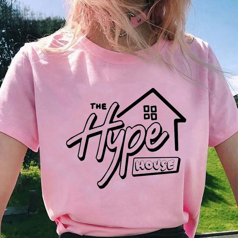 Женские летние футболки Hype House с принтом повседневные топы уличная одежда в стиле