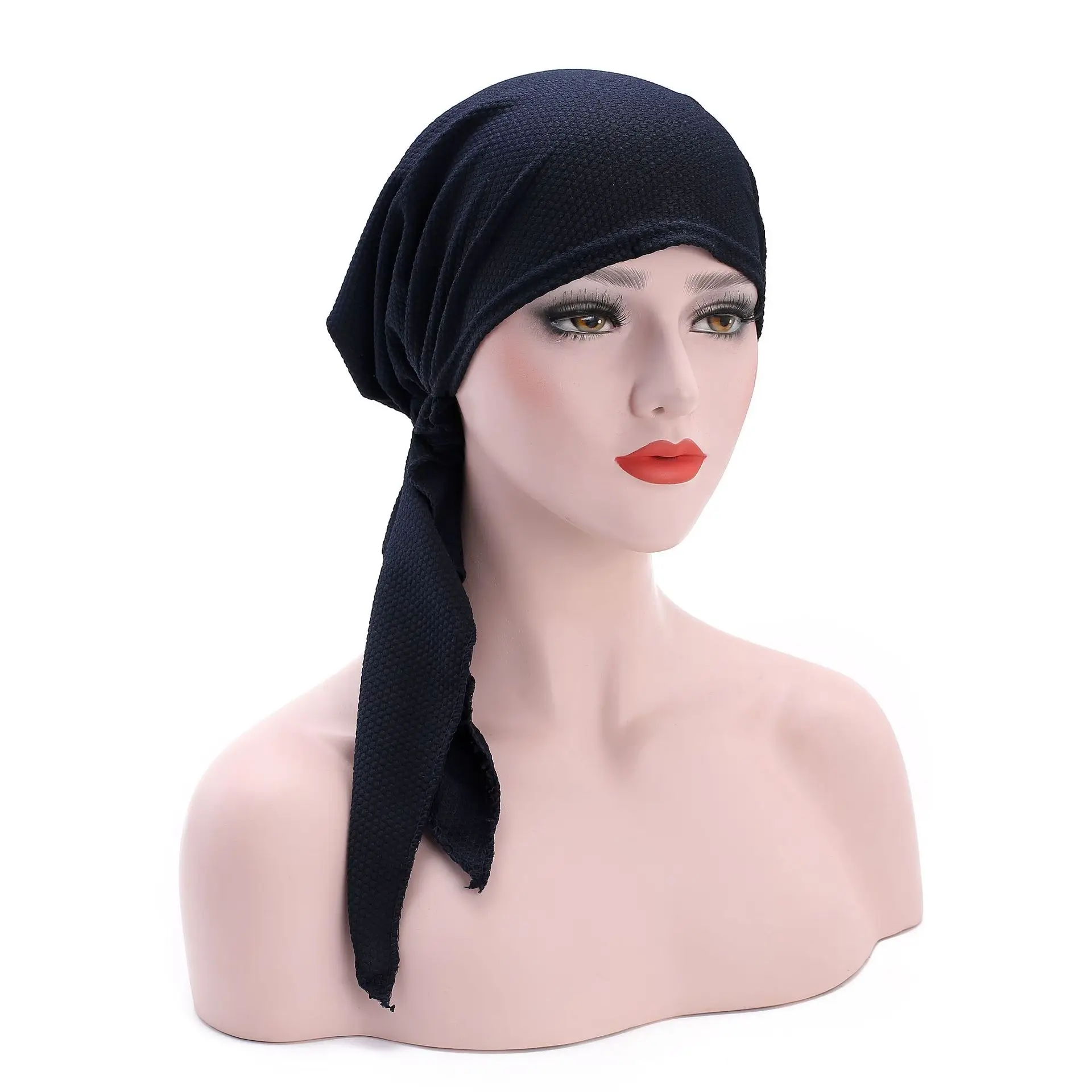 Women's Jacquard elastic cloth headband hat Muslim hat chemo hat solid color headtie
Women's Jacquard elastic cloth headband hat Muslim hat chemo hat solid color headtie