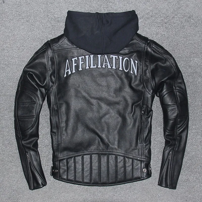 2020 Black Men American Hood Motorcycle Genuine Thick Cowhide Slim Fit Short Russian Biker's Leather Jacket
2020 Black Men American Hood Motorcycle Genuine Thick Cowhide Slim Fit Short Russian Biker's Leather Jacket