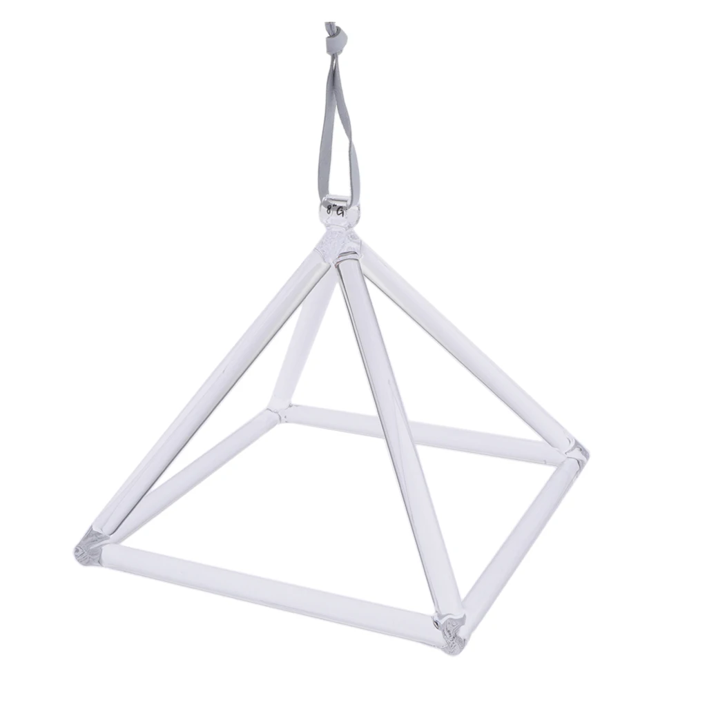 Прозрачная Чаша для пения 8 дюймов треугольная прозрачная Поющая пирамида чаша