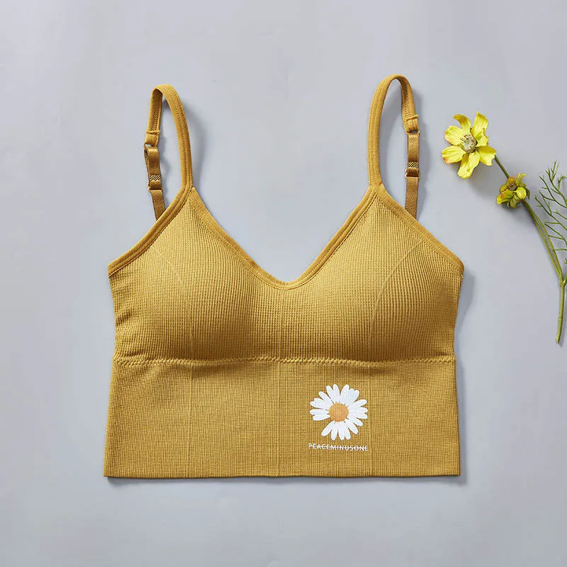 1Pcs Pure Color Female Crop Tops Brassiere Breathable Women Underwear Lingerie Sexy Adjustable Daisy Pattern Tank Crop Top
1Pcs Pure Color Female Crop Tops Brassiere Breathable Women Underwear Lingerie Sexy Adjustable Daisy Pattern Tank Crop Top
