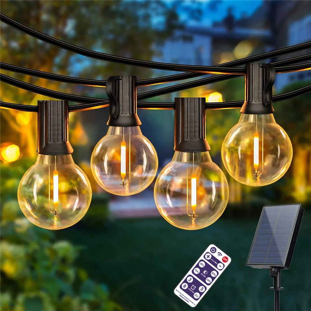 Гирлянда G40 на солнечной батарее, 25 светодиодов, 10 светодиодов, водонепроницаемая уличная лампа накаливания с круглыми лампочками, лампа дл...
Гирлянда G40 на солнечной батарее, 25 светодиодов, 10 светодиодов, водонепроницаемая уличная лампа накаливания с круглыми лампочками, лампа дл...
