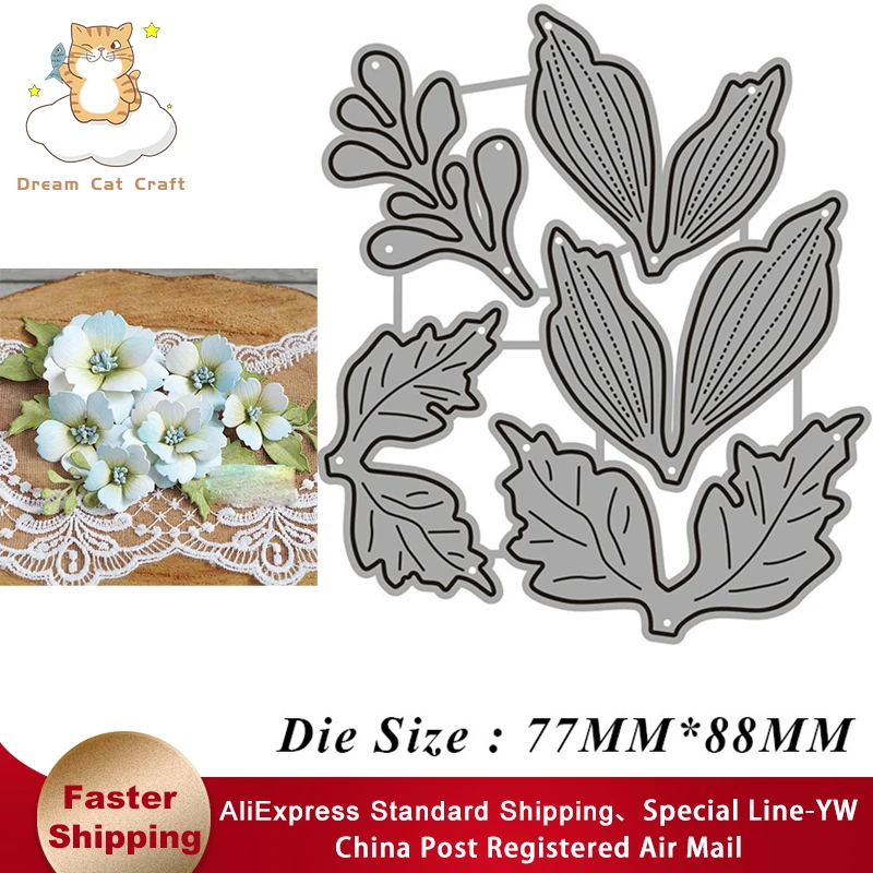 5Pcs Leaves Combination Metal Cutting Dies Stencil DIY Scrapbooking Album Paper Card Template Mold Embossing Craft Decoration
5Pcs Leaves Combination Metal Cutting Dies Stencil DIY Scrapbooking Album Paper Card Template Mold Embossing Craft Decoration
