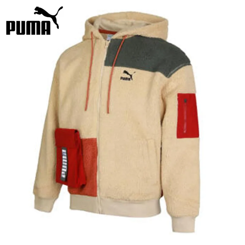 

Оригинальное новое поступление, худи PUMA в стиле ретро блок Sherpa на молнии, мужская куртка с капюшоном, спортивная одежда