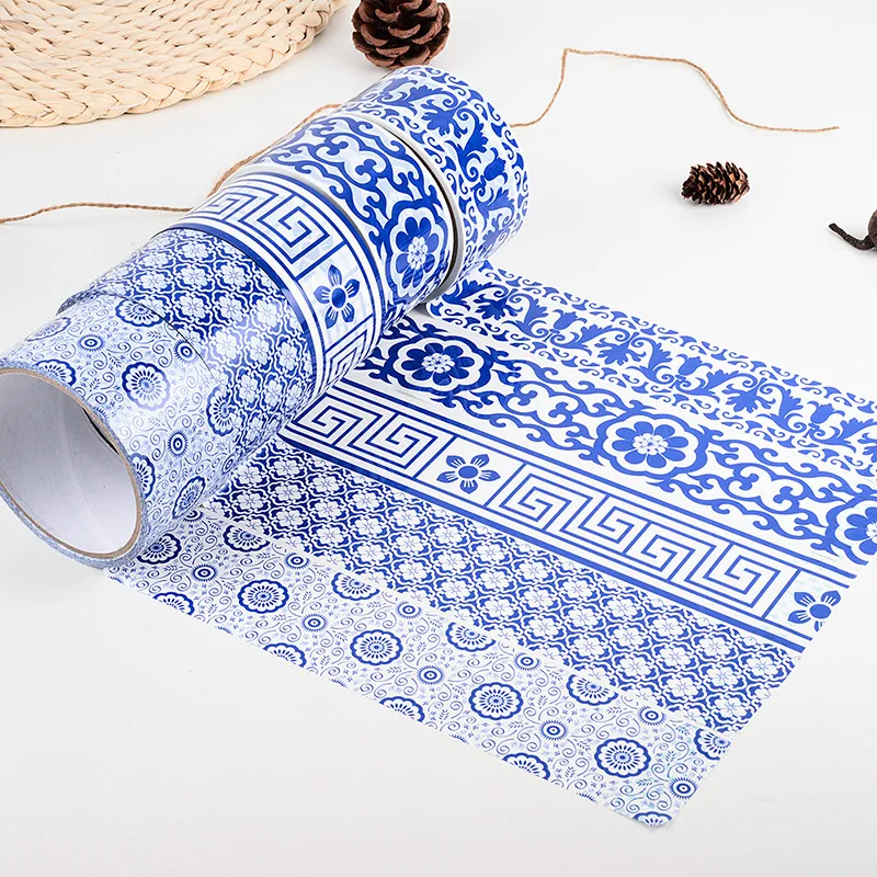 Vintage Washi Tape China Blue and White Porcelain Series Masking Tape DIY Photo Album Decorative Tape Scrapbooking Stickers
Vintage Washi Tape China Blue and White Porcelain Series Masking Tape DIY Photo Album Decorative Tape Scrapbooking Stickers