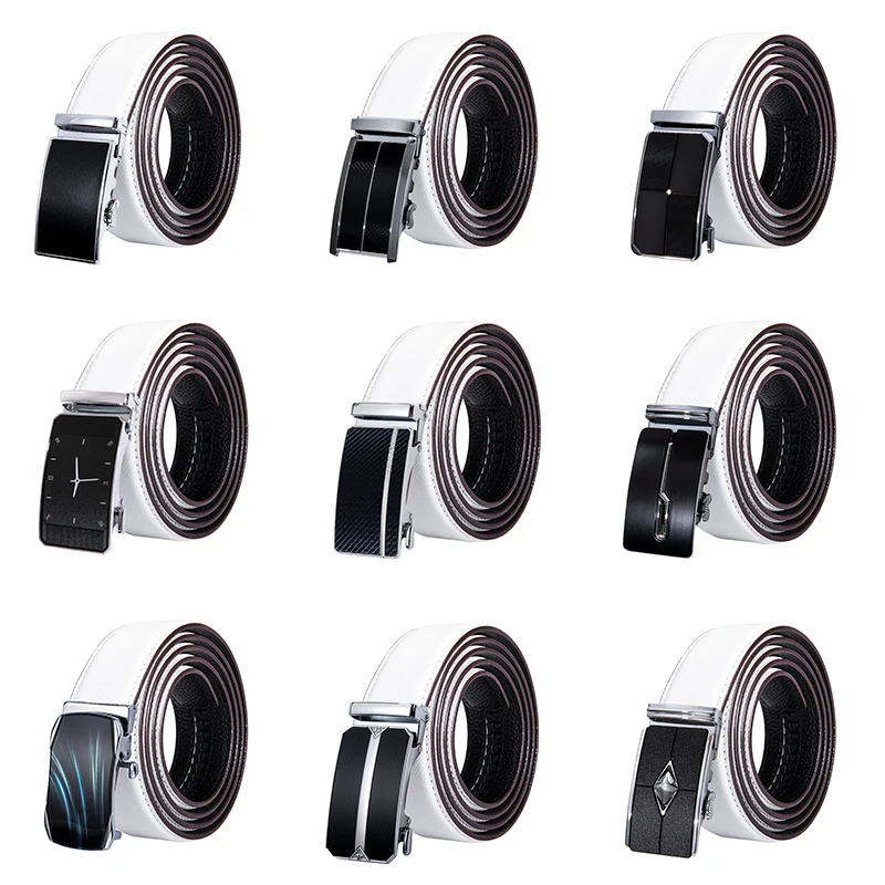 White Designer Belt for Men Black Automatic Buckle Cowhide Leather Men Belt Luxury Party Business Gift Wholesale Barry.Wang
White Designer Belt for Men Black Automatic Buckle Cowhide Leather Men Belt Luxury Party Business Gift Wholesale Barry.Wang