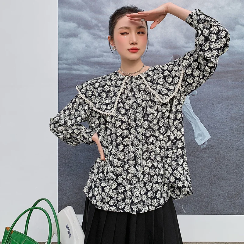 Kimotimo Spring Summer Daisy Shirts Women Sweet Long Sleeve Large Turn-down Collar Loose Blouse 2021 Korean All-match Top Blusas
Kimotimo Spring Summer Daisy Shirts Women Sweet Long Sleeve Large Turn-down Collar Loose Blouse 2021 Korean All-match Top Blusas