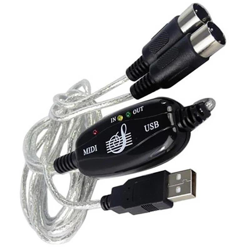 Кабель-Переходник USB IN-OUT MIDI для ПК и музыкальной клавиатуры LHB99 | Электроника