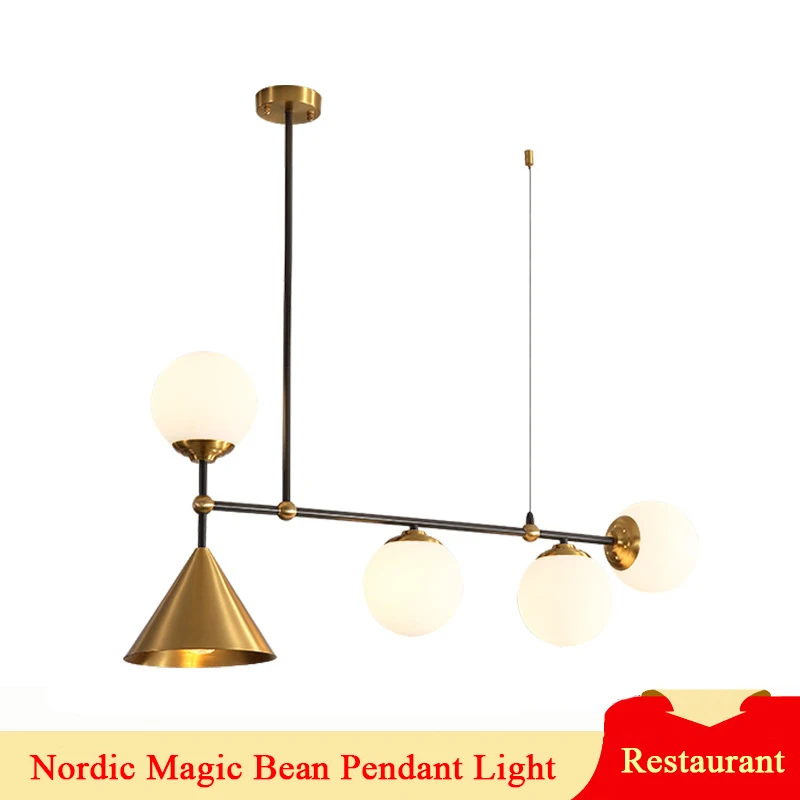 Nordic H65 Copper Gold LED Chandelier Lights American Restaurant Modern Magic Bean Glass Lampshade E27 Lighting Fixtures
Nordic H65 Copper Gold LED Chandelier Lights American Restaurant Modern Magic Bean Glass Lampshade E27 Lighting Fixtures