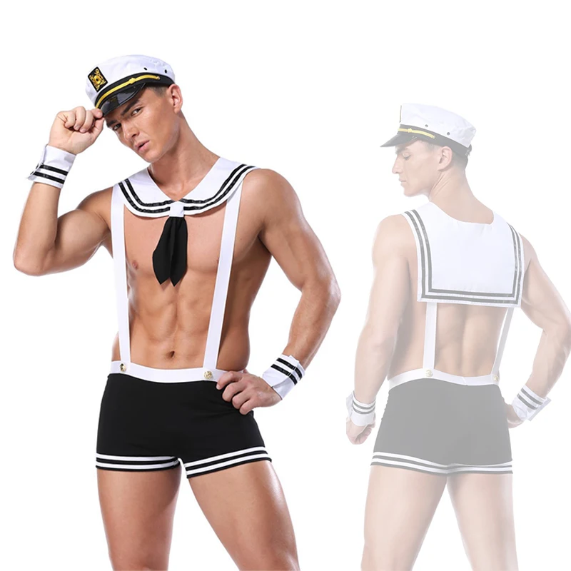 Mens Sexy Costume Club Bar Navy Sailor Suit Cosplay Underwear Valentine's Day Husband Boyfriend Gift Role Play Costumes for Men
Mens Sexy Costume Club Bar Navy Sailor Suit Cosplay Underwear Valentine's Day Husband Boyfriend Gift Role Play Costumes for Men