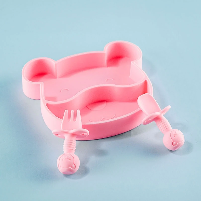 Baby Silicone Plate Set Children Tableware Dish Portable Fork Spoon Kids Food Bowl Set
Baby Silicone Plate Set Children Tableware Dish Portable Fork Spoon Kids Food Bowl Set