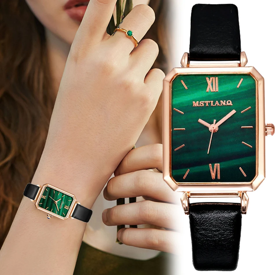 Luxury Malachite Dial Watch for Women Lady Simple Square Plate Digital Watch Lover Valentine's Day Gift Wrist Clock Watches
Luxury Malachite Dial Watch for Women Lady Simple Square Plate Digital Watch Lover Valentine's Day Gift Wrist Clock Watches