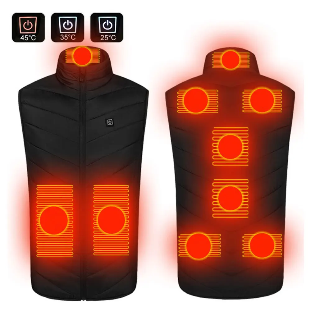 Heated Vest Jacket 9 Heated Zones Men's vest Winter Electric Heated Sleeveless Jacket Travel Outdoor Vest Jacket heated New
Heated Vest Jacket 9 Heated Zones Men's vest Winter Electric Heated Sleeveless Jacket Travel Outdoor Vest Jacket heated New