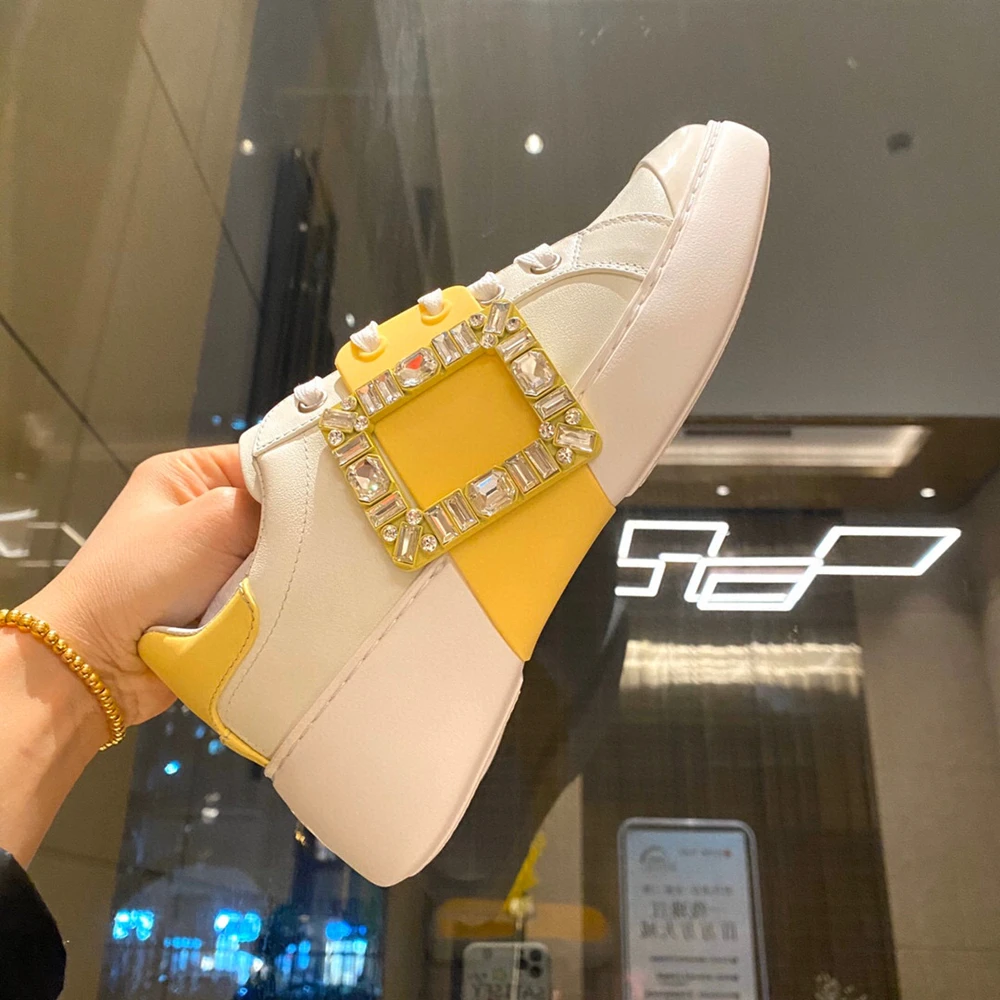Spring/Autumn Women's Shoes Casual Style Patchwork Design Women's Flats Genuine Leather Flats for Women Crystal Decoration Shoes
Spring/Autumn Women's Shoes Casual Style Patchwork Design Women's Flats Genuine Leather Flats for Women Crystal Decoration Shoes