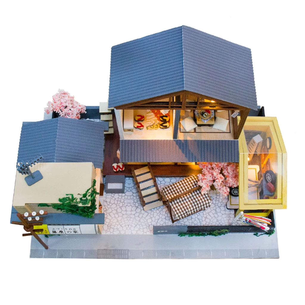 DIY Mini Doll House Kits Japanese Style Architectural No Dust Cover for Kids Toy
DIY Mini Doll House Kits Japanese Style Architectural No Dust Cover for Kids Toy