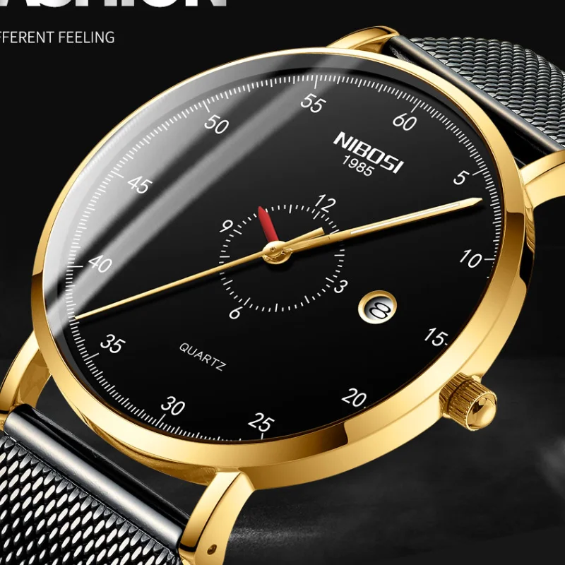 NIBOSI Fashion Watch Men Waterproof Slim Mesh Strap Minimalist Wrist Watches For Men Quartz Sports Watch Clock Relogio Masculino
NIBOSI Fashion Watch Men Waterproof Slim Mesh Strap Minimalist Wrist Watches For Men Quartz Sports Watch Clock Relogio Masculino
