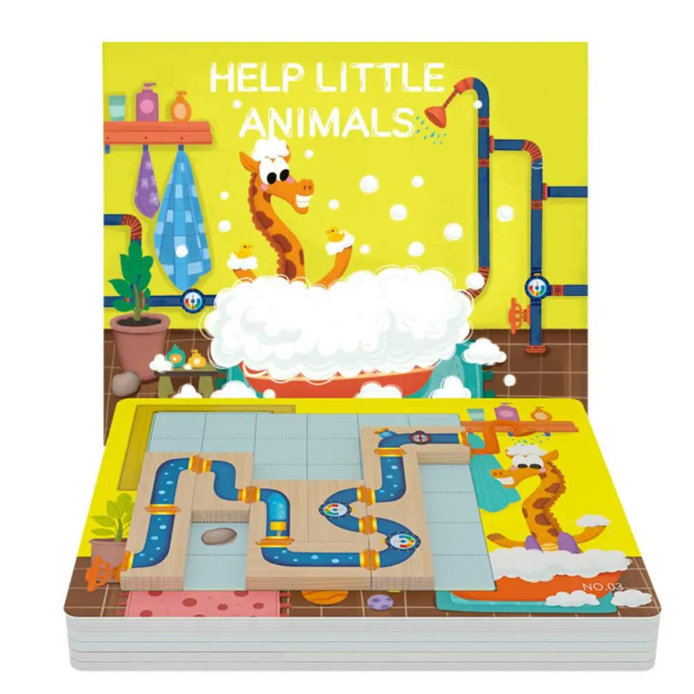 Wooden Puzzle Block toys Pipe Building puzzle games Early education toys Table Board Game Logic Game Fun Toy For 3-8years baby
Wooden Puzzle Block toys Pipe Building puzzle games Early education toys Table Board Game Logic Game Fun Toy For 3-8years baby