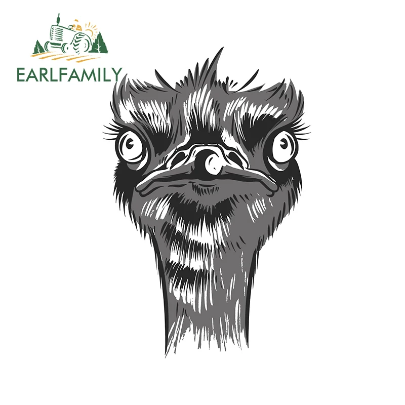EARLFAMILY 13cm x 8.9cm For Ostrich Head Creative Funny Car Stickers Sunscreen Scratch-Proof Decal Bumper Graffiti Decoration
EARLFAMILY 13cm x 8.9cm For Ostrich Head Creative Funny Car Stickers Sunscreen Scratch-Proof Decal Bumper Graffiti Decoration