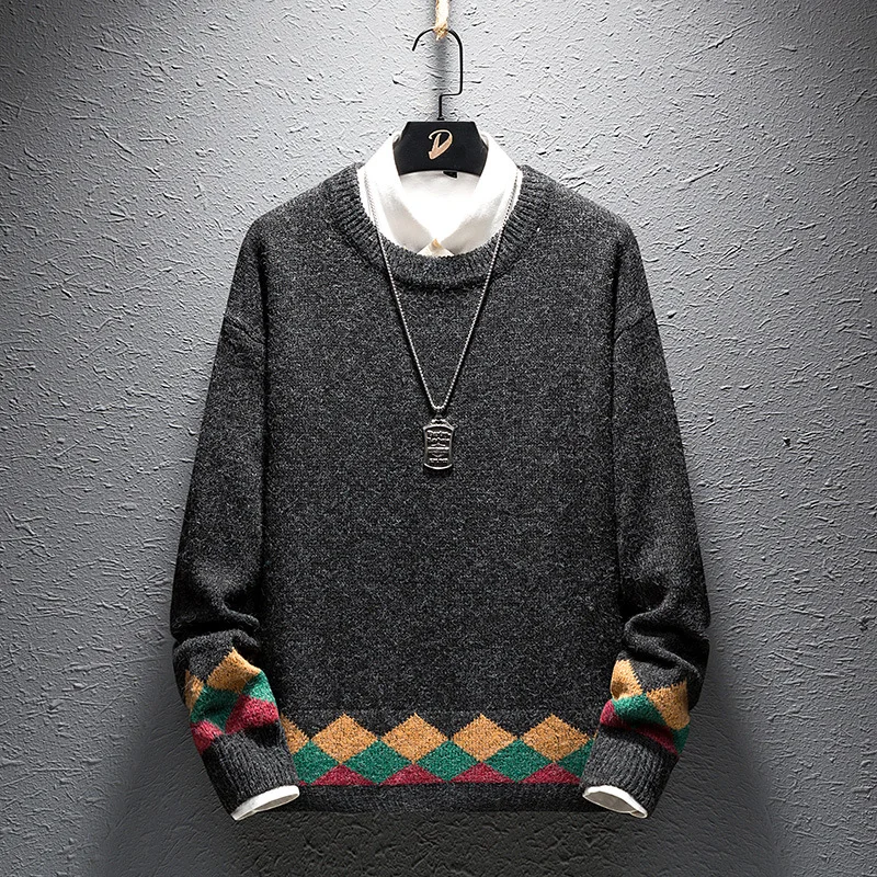 ICPANS Hip Hop Sweater For Men Plaid O Neck Streetwear Cotton Korea Japanese Style 2019 Autumn Winter Pullovers Man Clothing
ICPANS Hip Hop Sweater For Men Plaid O Neck Streetwear Cotton Korea Japanese Style 2019 Autumn Winter Pullovers Man Clothing